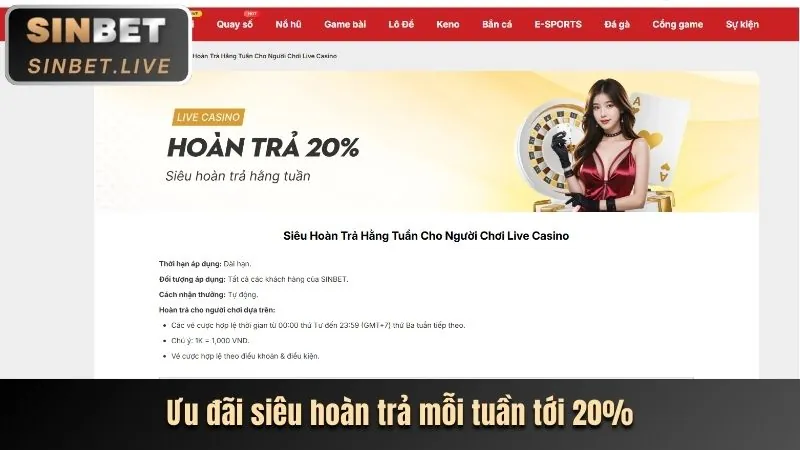 Hoàn trả casino 188bet